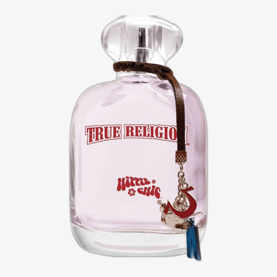 Close-up of True Religion Hippie Chic EDP bottle