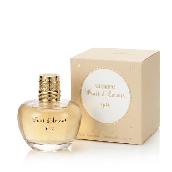 Ungaro Emanuel Fruit d'Amour Gold EDT pudel ilusa kullatooni ja disainiga