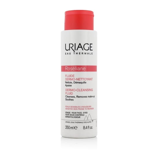 Close-up of Uriage Roséliane Dermo-Cleansing Fluid Bottle