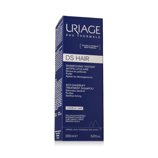 Uriage ds hair anti-dandruff treatment shampoo pudeli lähivõte