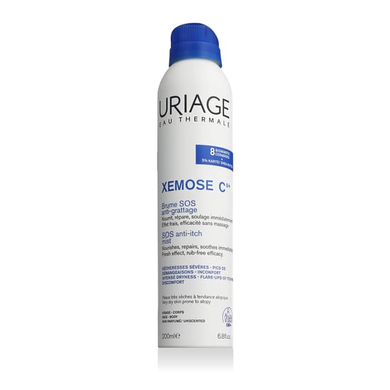 Rahustav sprei Uriage Xémose SOS Anti-Itch Mist pakendis