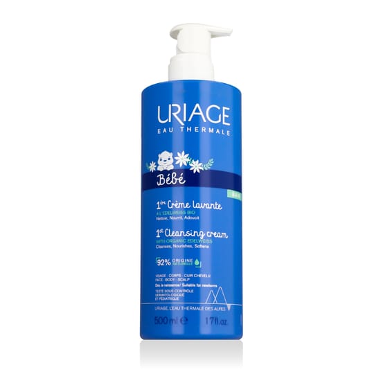 Упаковка крема Uriage Bébé 1st Cleansing Cream Мягкий очищающий крем Uriage Bébé 1st для малышей
