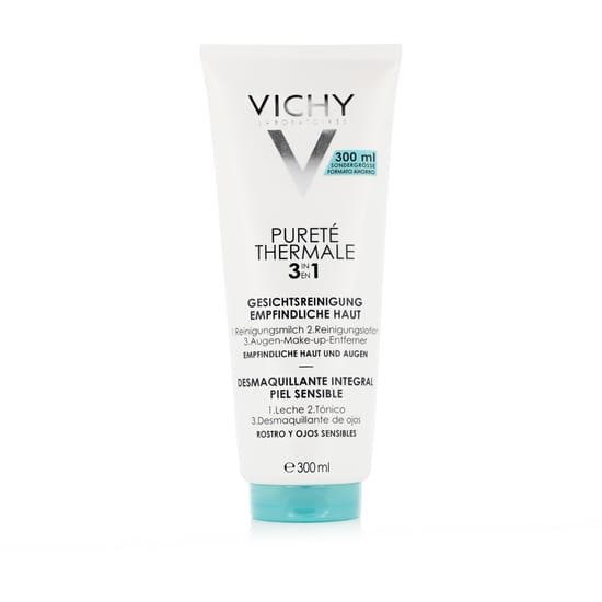 Vichy Pureté Thermale 3 in 1 puhastusvahendi pudel tundlikule nahale