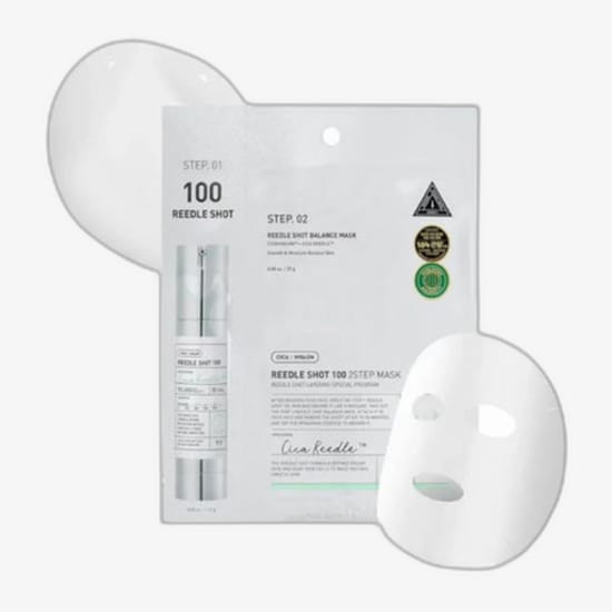 Original packaging of VT Cosmetics Reedle Shot 100 2 Step Mask Hydrating mask VT Cosmetics Reedle Shot 100 2 Step