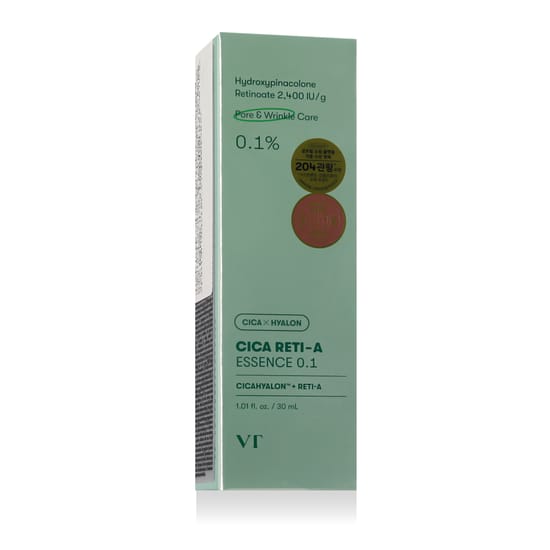 VT Cosmetics Cica Reti-A Essence in a Bottle Packaging of VT Cosmetics Cica Reti-A Essence