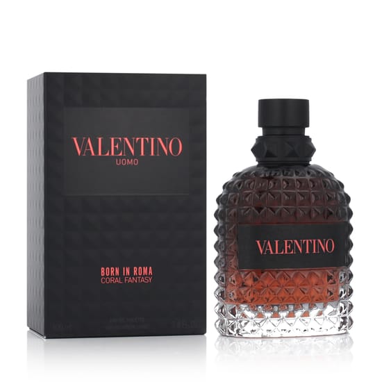 Elegant bottle of valentino uomo born in roma coral fantasy