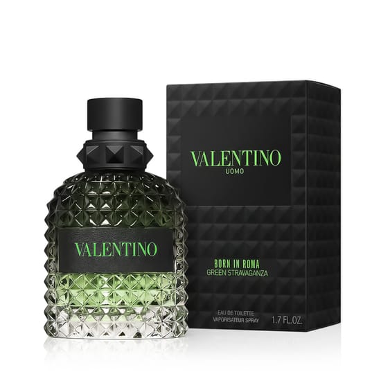 Valentino Uomo Born in Roma Green Stravaganza EDT – fragrance image Valentino Uomo Born in Roma Green Stravaganza EDT – bottle and packaging