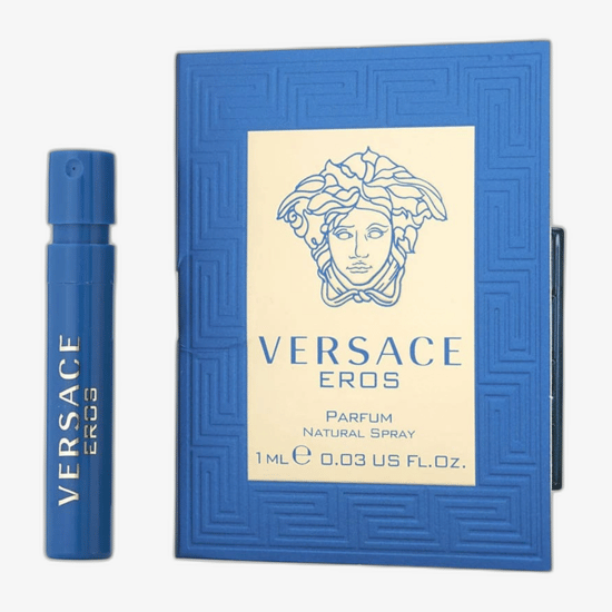 Крупный план тестера Versace Eros Parfum