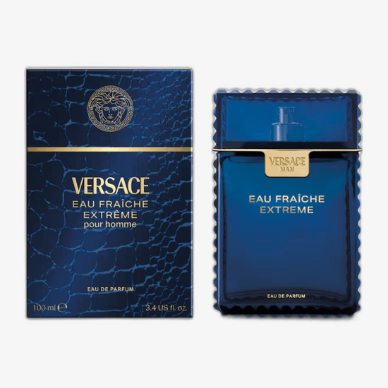Набор Versace Man Eau Fraiche Extreme EDP с 100 мл флаконом и косметичкой