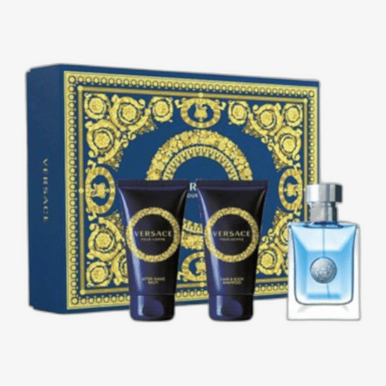 Набор Versace Pour Homme EDT 50 мл с бальзамом после бритья и гелем для душа