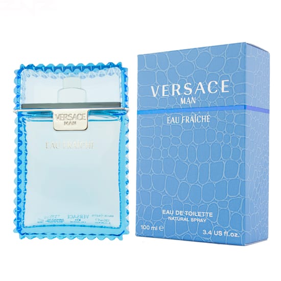 Versace man eau fraîche edt bottle with fresh aquatic notes
