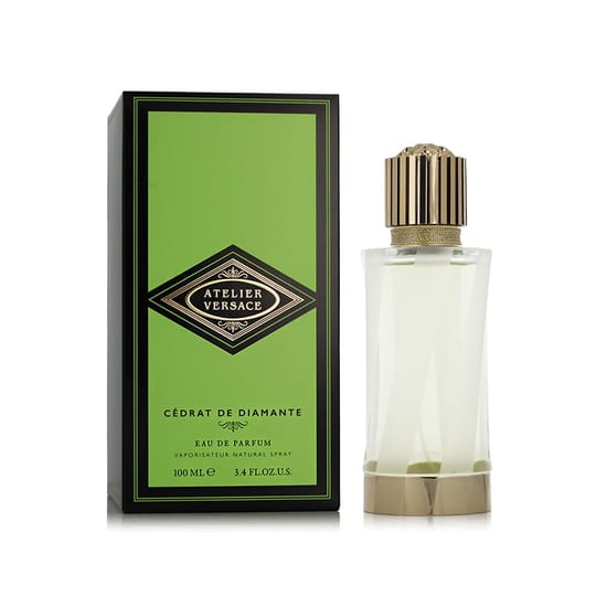 Elegant bottle of Versace Atelier Versace Cédrat de Diamante Eau De Parfum