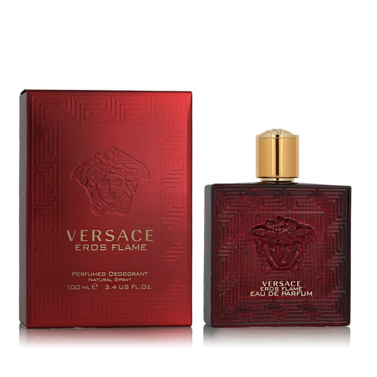 Versace eros flame deodorant vapo pudeli lähivõte