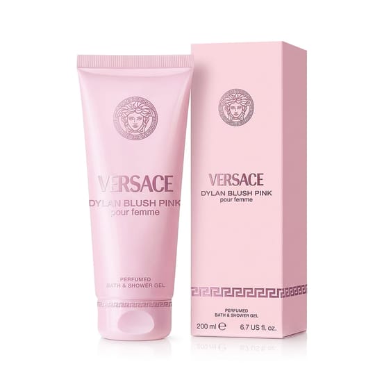 Крупный план бутылки лосьона для тела Versace Pour Femme Dylan Blush Pink