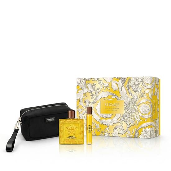 Versace Eros Energy EDP komplekt, sealhulgas mini ja kosmeetikakott