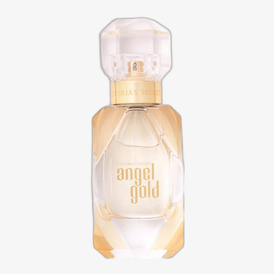 Refined bottle of Victoria's Secret Angel Gold EDP with a radiant glow