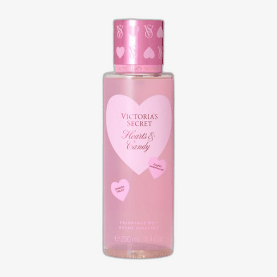 Bottle of Victoria's Secret Hearts & Candy Bodyspray