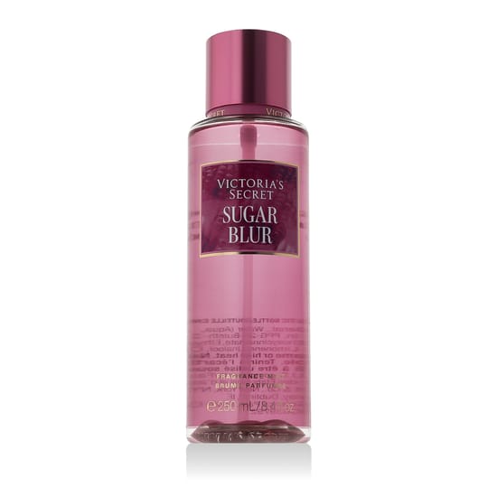 Close-up of Victoria's Secret Sugar Blur Bodyspray bottle