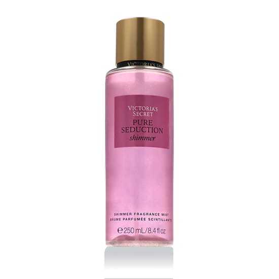 Bottle of Victoria's Secret Pure Seduction Shimmer Bodyspray with shimmer