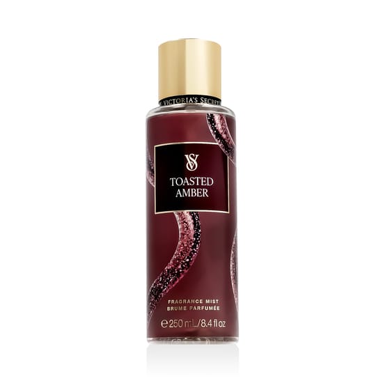 Bottle of Victoria's Secret Toasted Amber Bodyspray – Minimalist Design