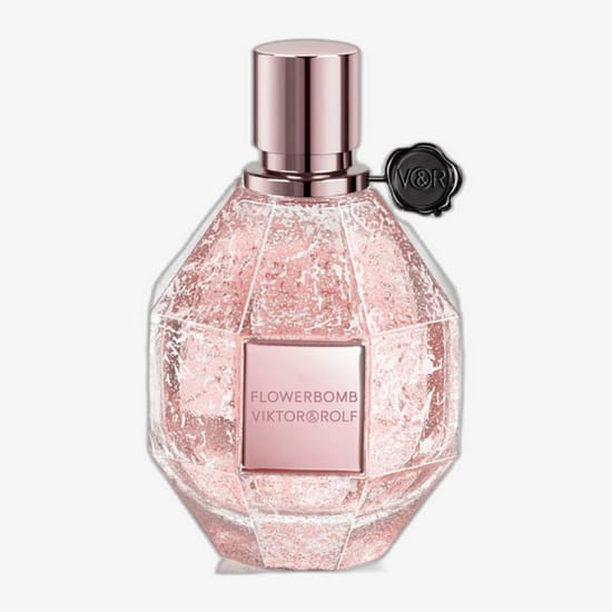 Elegant bottle of Viktor & Rolf Flowerbomb Frozen Flower EDP