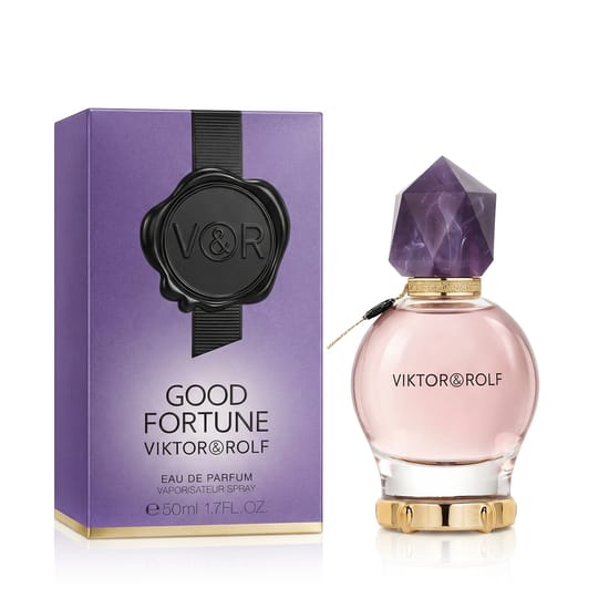 Viktor & Rolf Good Fortune EDP lahtipakendatud pudel esile tõstetud