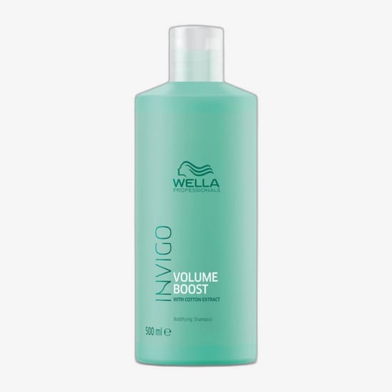Bottle of Wella Invigo Volume Boost Bodifying Shampoo with volumizing effect