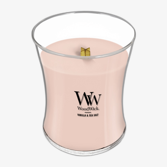 Woodwick mini hourglass candle in Lemongrass & Lily scent
