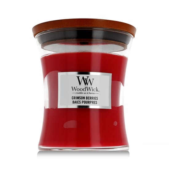 WoodWick medium hourglass candle in Crimson Berries scent