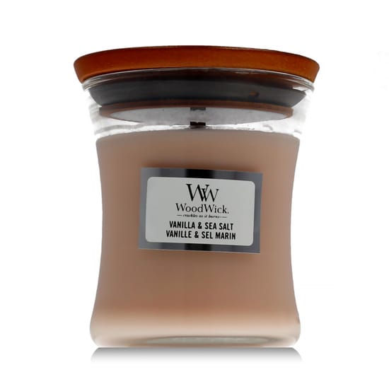 Мини свеча WoodWick с ароматом ванили и морской соли