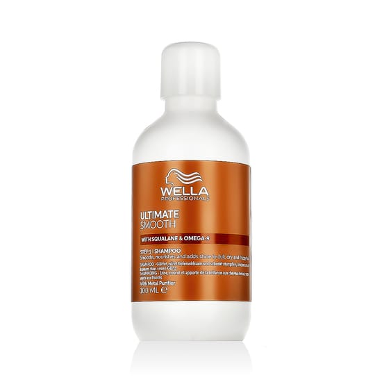 Bottle of Wella Ultimate Smooth Shampoo for Smooth Hair