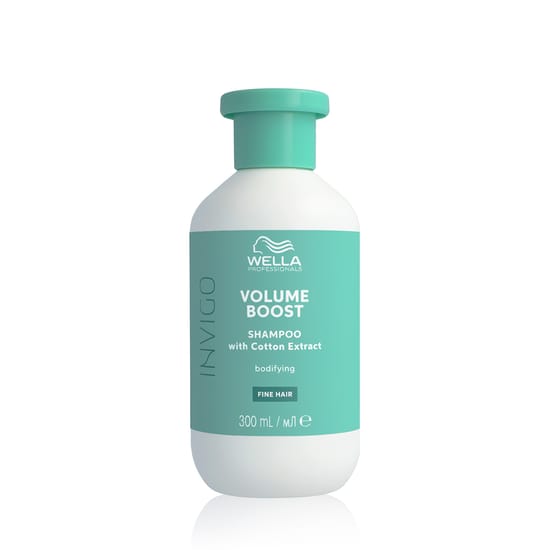 Bottle of Wella Invigo Volume Boost Bodifying Shampoo with volumizing effect