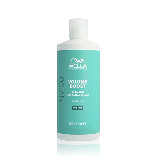 Bottle of Wella Invigo Volume Boost Bodifying Shampoo with volumizing effect