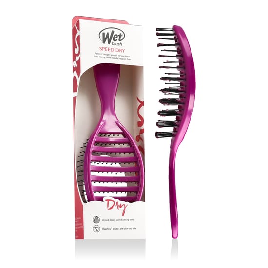 Lähivaade Wet Brush Speed Dry Hair Brush (Purple) – ventileeritud harja kerge disain