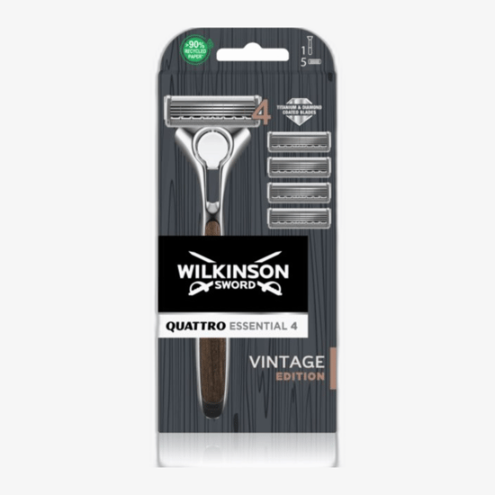 Wilkinson Sword Quattro Essential Razor Set with Replacement Heads