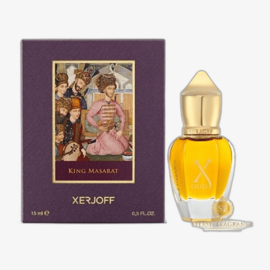 Elegant bottle of Xerjoff XJ Oud King Masarat EP unisex perfume
