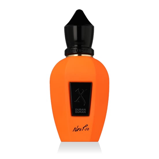 Unisex bottle of Xerjoff Blends Duran Duran Neo Rio Orange Parfum, expressing modern minimalism
