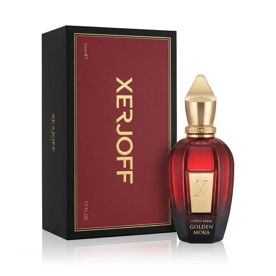 Elegant bottle of Xerjoff Coffee Break Golden Moka Parfum