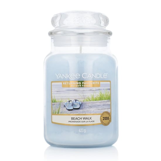 Large jar of yankee candle beach walk scented candle