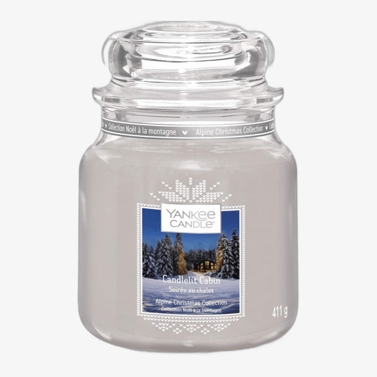 Средняя банка ароматической свечи Yankee Candle Candlelit Cabin