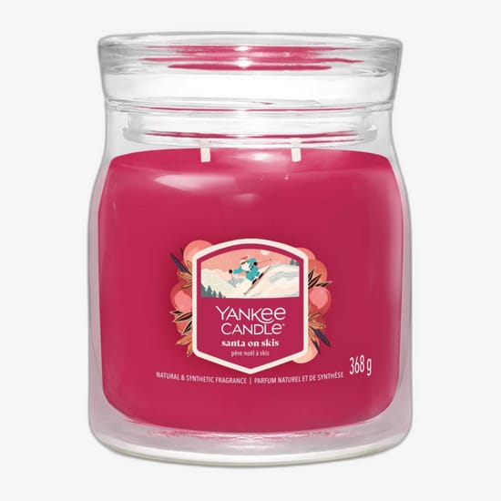 Pakend keskmise suurusega lõhnaküünlale Yankee Candle punane vaarikas Keskmise suurusega purgis lõhnaküünal Yankee Candle punane vaarikas