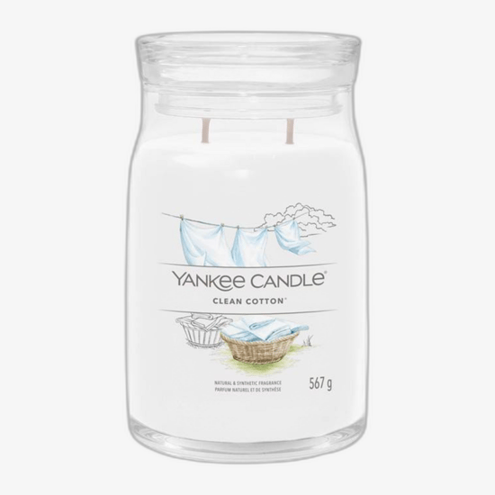 Ароматическая свеча Yankee Candle Signature Tumbler с ароматом чистого хлопка