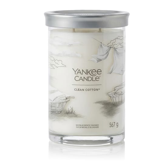 Ароматическая свеча Yankee Candle Signature Tumbler с ароматом чистого хлопка