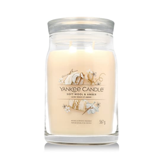 Yankee küünal soft wool & amber lõhnaküünal elegantse pakendiga