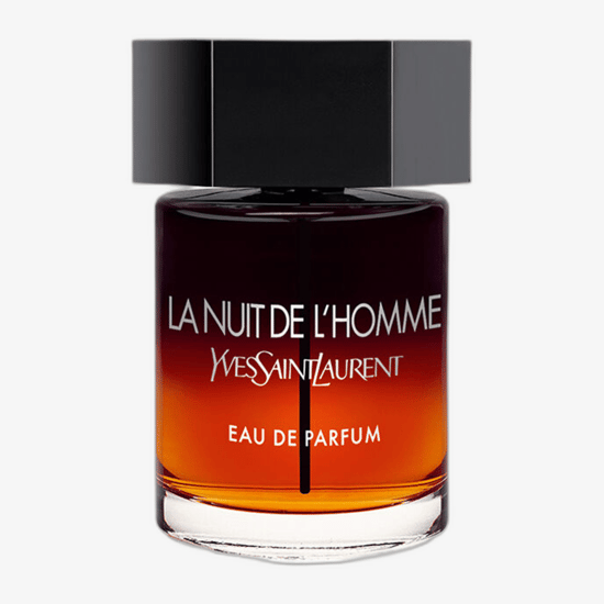 Bottle of Yves Saint Laurent La Nuit de L'Homme EDP up close