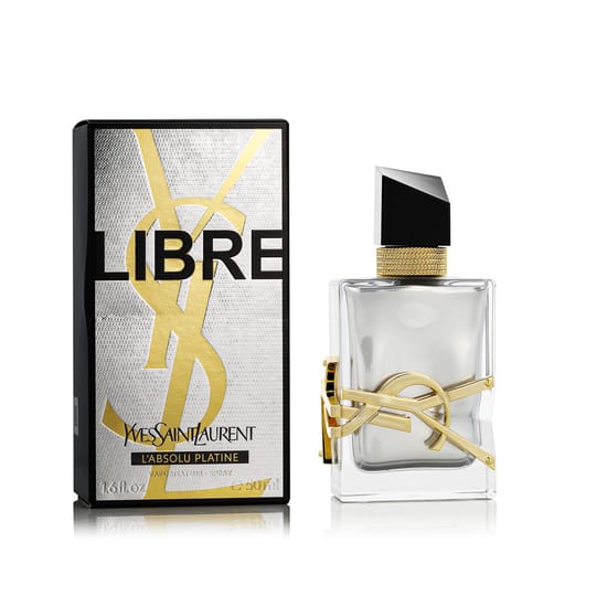 Elegant bottle of Yves Saint Laurent Libre L'Absolu Platine Parfum