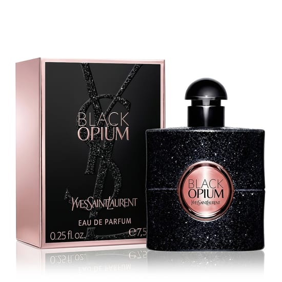 Close-up of Yves Saint Laurent Black Opium EDP Miniature Bottle