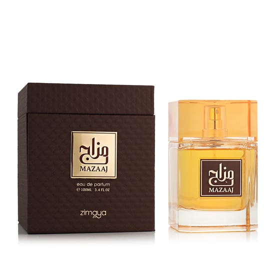 Elegant bottle of zimaya mazaaj eau de parfum