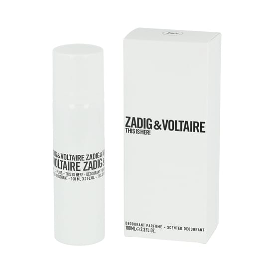 Zadig & voltaire this is her deodorant vapo packaging and product view
