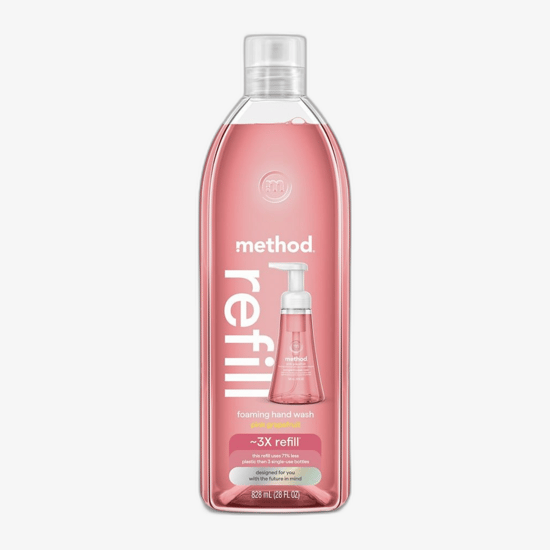 Ziaja grapefruit green mint hand wash bottle on a clean surface